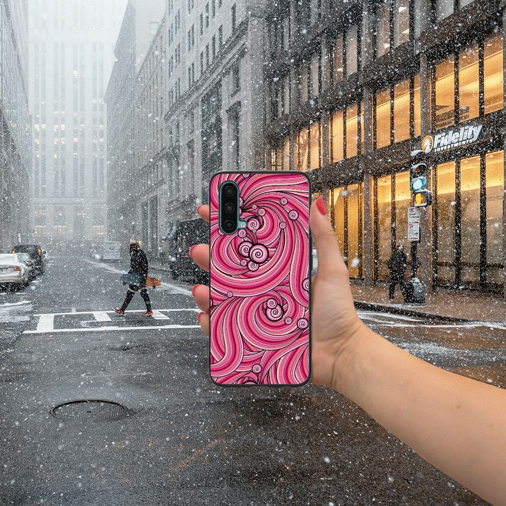 OnePlus Nord CE 5G Leuk Telefoonhoesje Swirl Pink