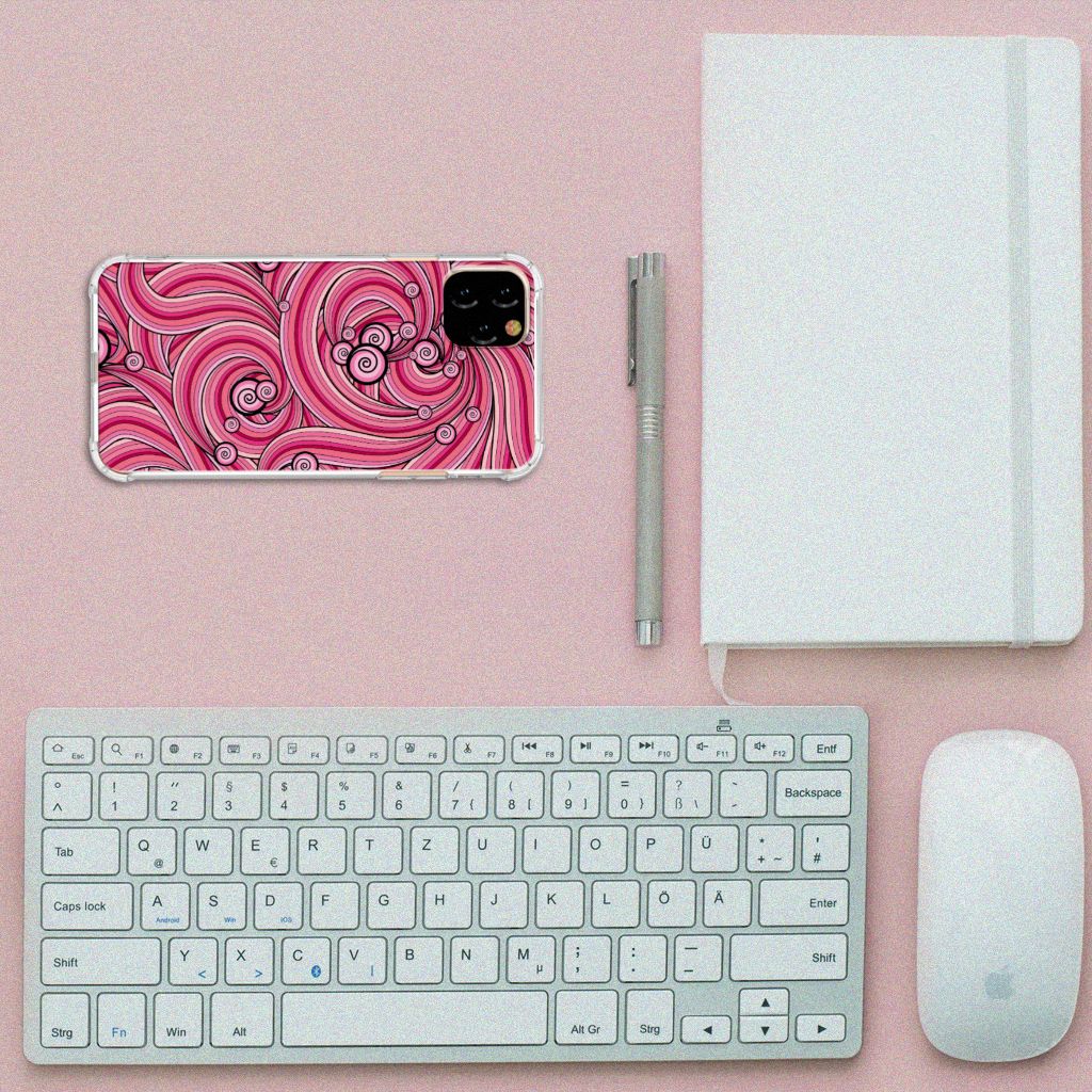 Apple iPhone 11 Pro Max Back Cover Swirl Pink