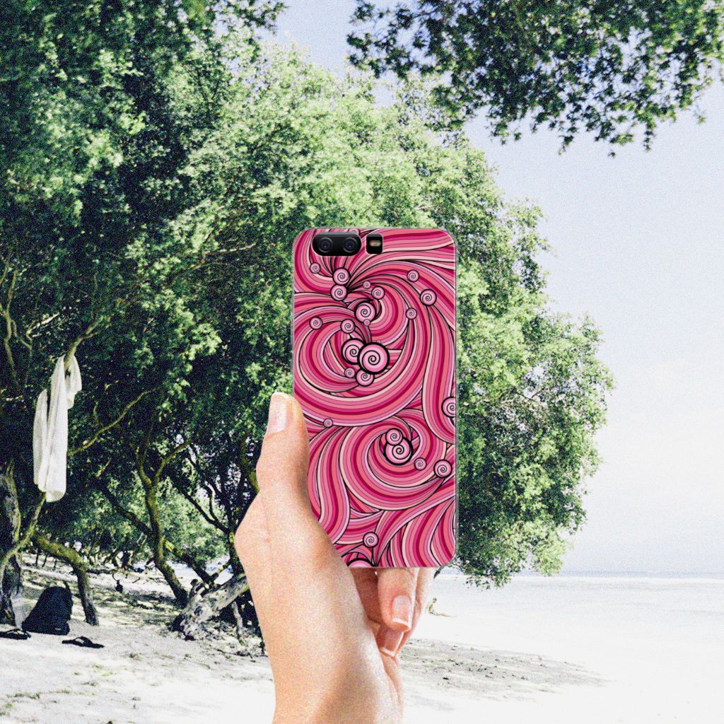 Huawei P10 Hoesje maken Swirl Pink