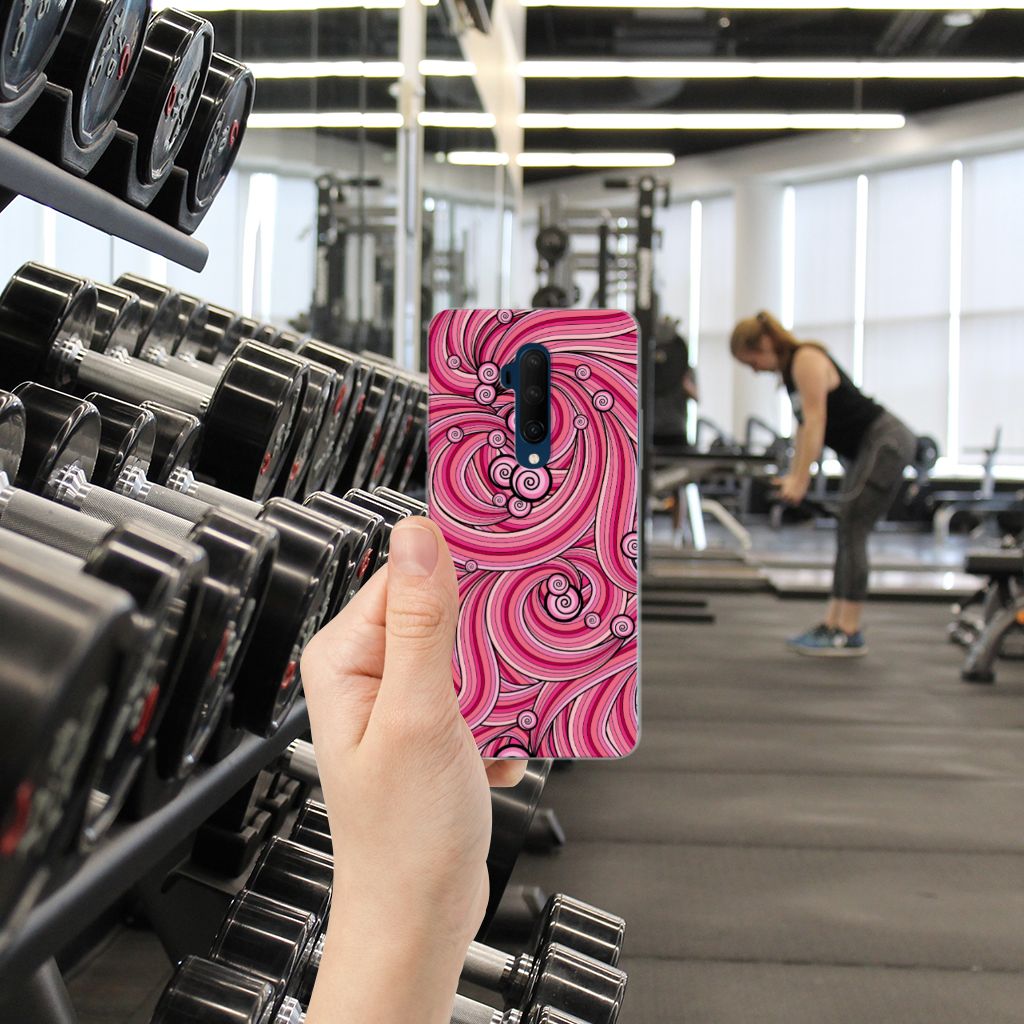 OnePlus 7T Pro Hoesje maken Swirl Pink