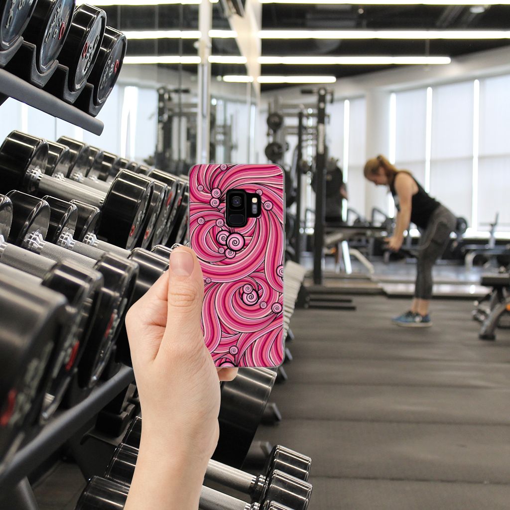 Samsung Galaxy S9 Hoesje maken Swirl Pink