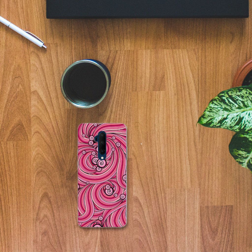 OnePlus 7T Pro Hoesje maken Swirl Pink