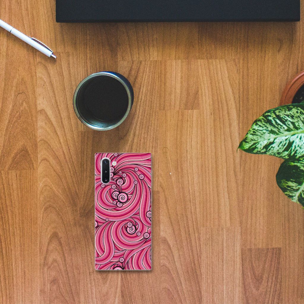 Samsung Galaxy Note 10 Hoesje maken Swirl Pink