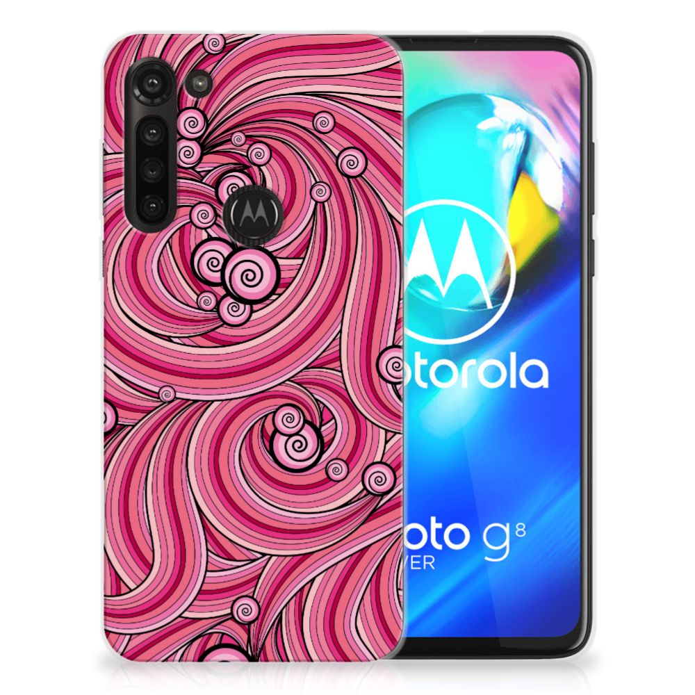 Motorola Moto G8 Power Hoesje maken Swirl Pink