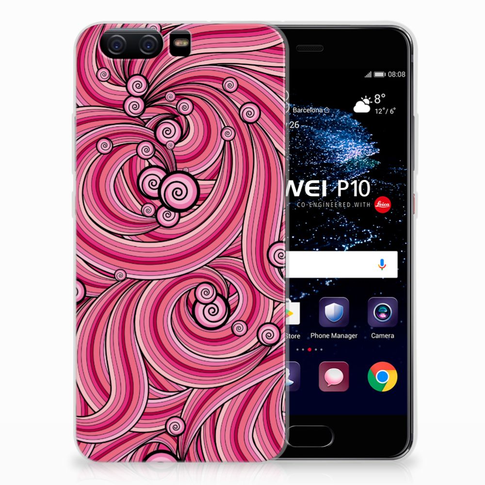 Huawei P10 Hoesje maken Swirl Pink