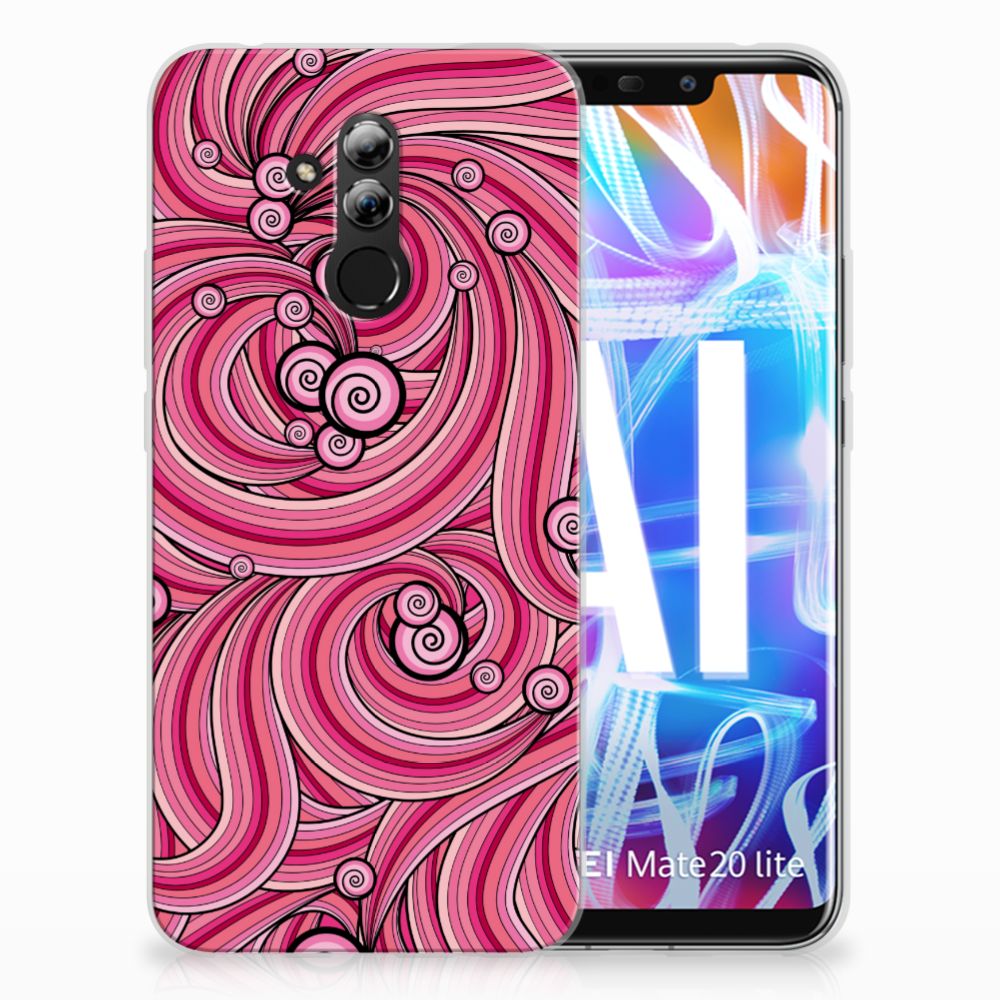 Huawei Mate 20 Lite Hoesje maken Swirl Pink