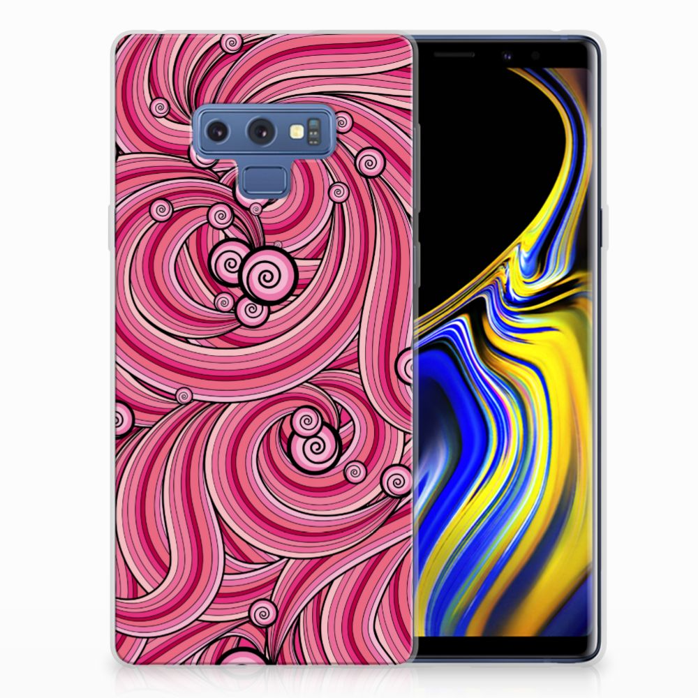 Samsung Galaxy Note 9 Hoesje maken Swirl Pink