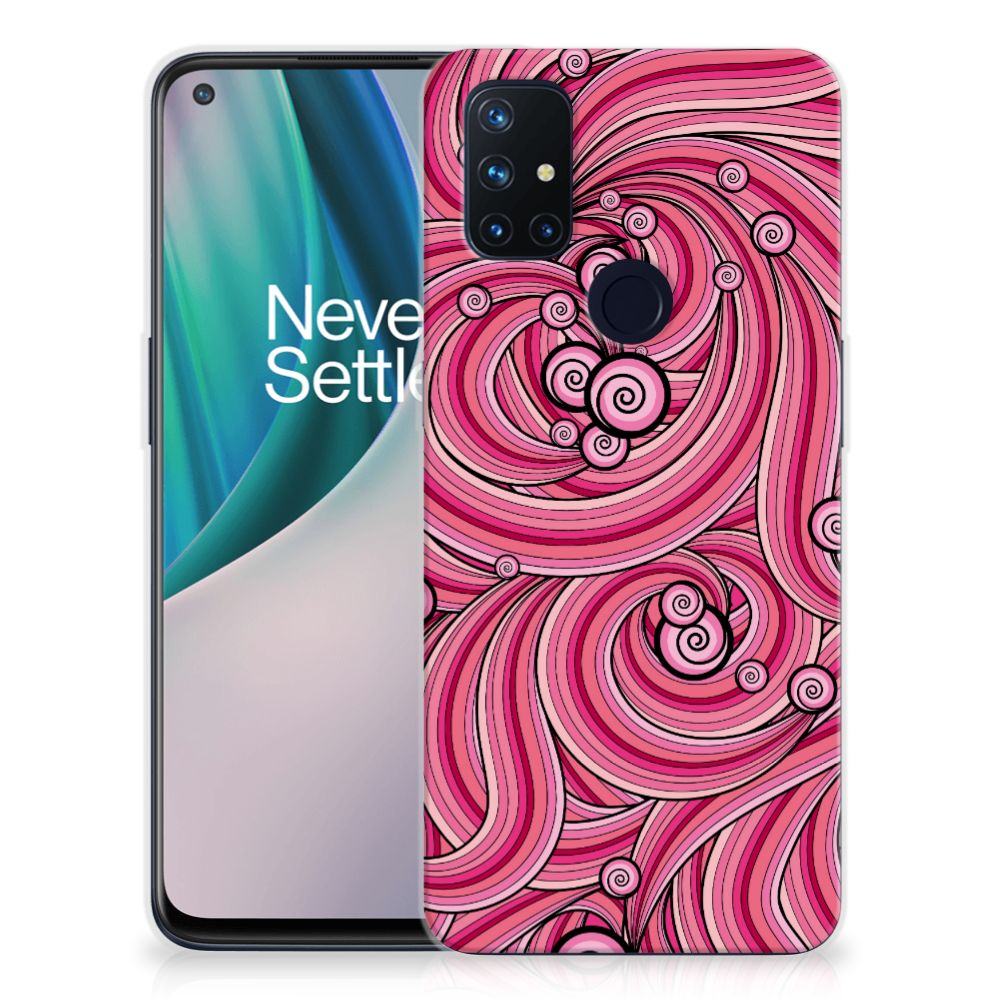 OnePlus Nord N10 5G Hoesje maken Swirl Pink