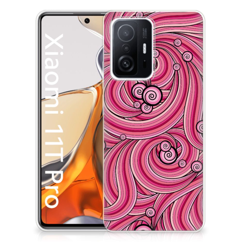 Xiaomi 11T | 11T Pro Hoesje maken Swirl Pink