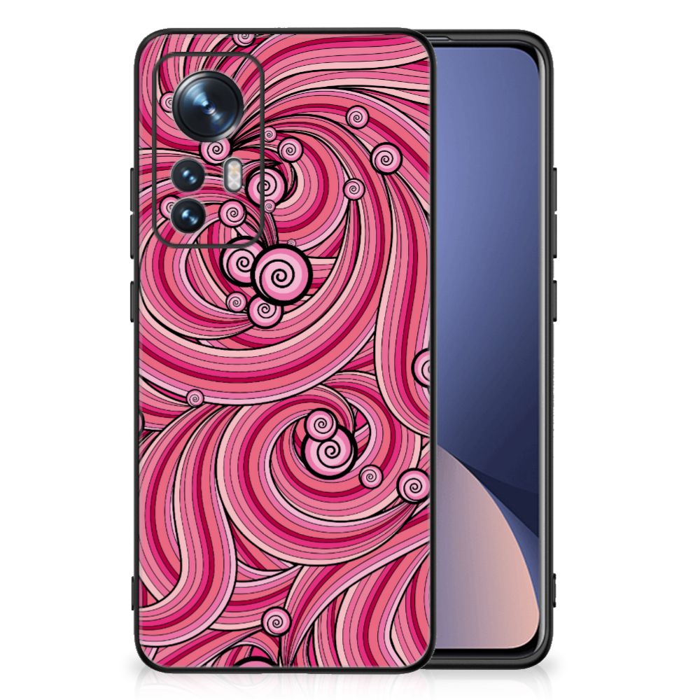 Xiaomi 12 | 12X Leuk Telefoonhoesje Swirl Pink