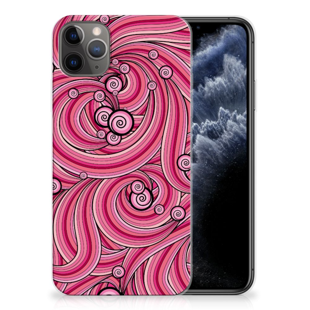 Apple iPhone 11 Pro Max Hoesje maken Swirl Pink
