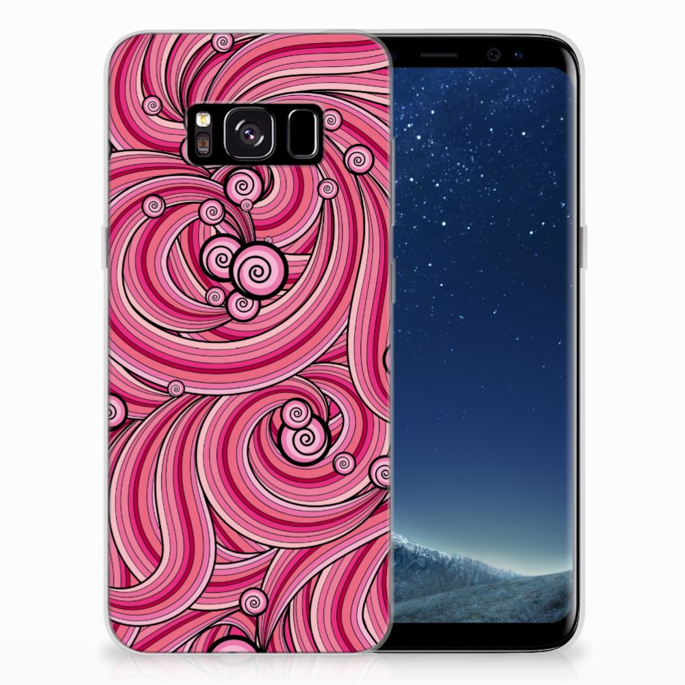 Samsung Galaxy S8 Hoesje maken Swirl Pink