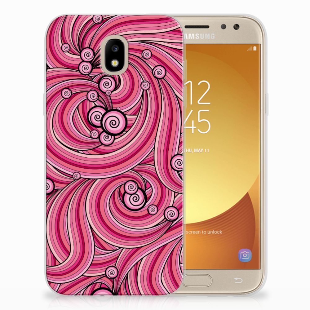 Samsung Galaxy J5 2017 Hoesje maken Swirl Pink