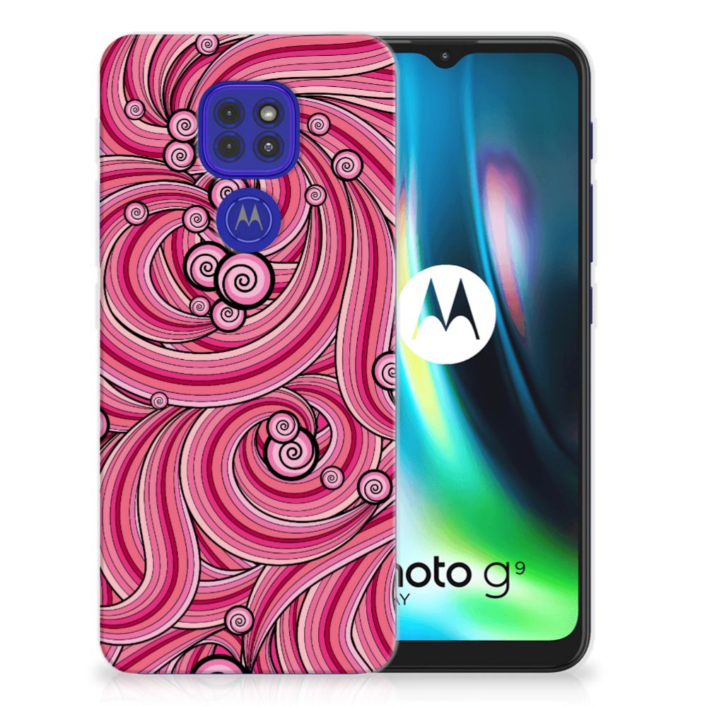 Motorola Moto G9 Play | E7 Plus Hoesje maken Swirl Pink