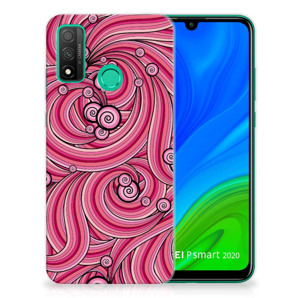 Huawei P Smart 2020 Hoesje maken Swirl Pink