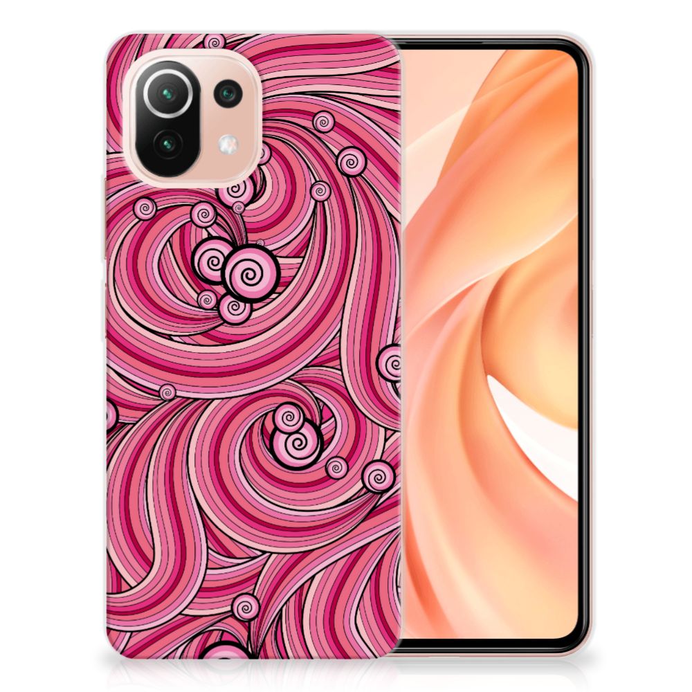 Xiaomi Mi 11 Lite | 11 Lite 5G NE Hoesje maken Swirl Pink