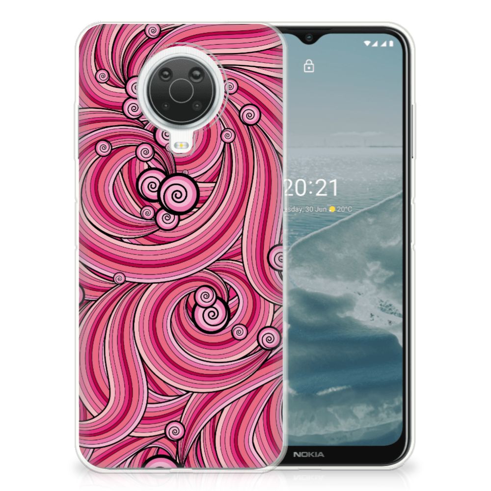 Nokia G20 | G10 Hoesje maken Swirl Pink