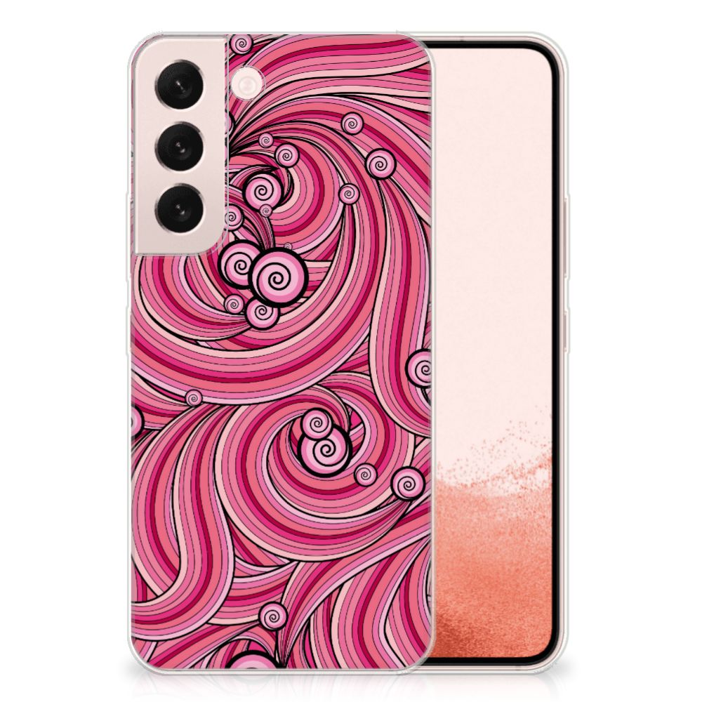 Samsung Galaxy S22 Hoesje maken Swirl Pink