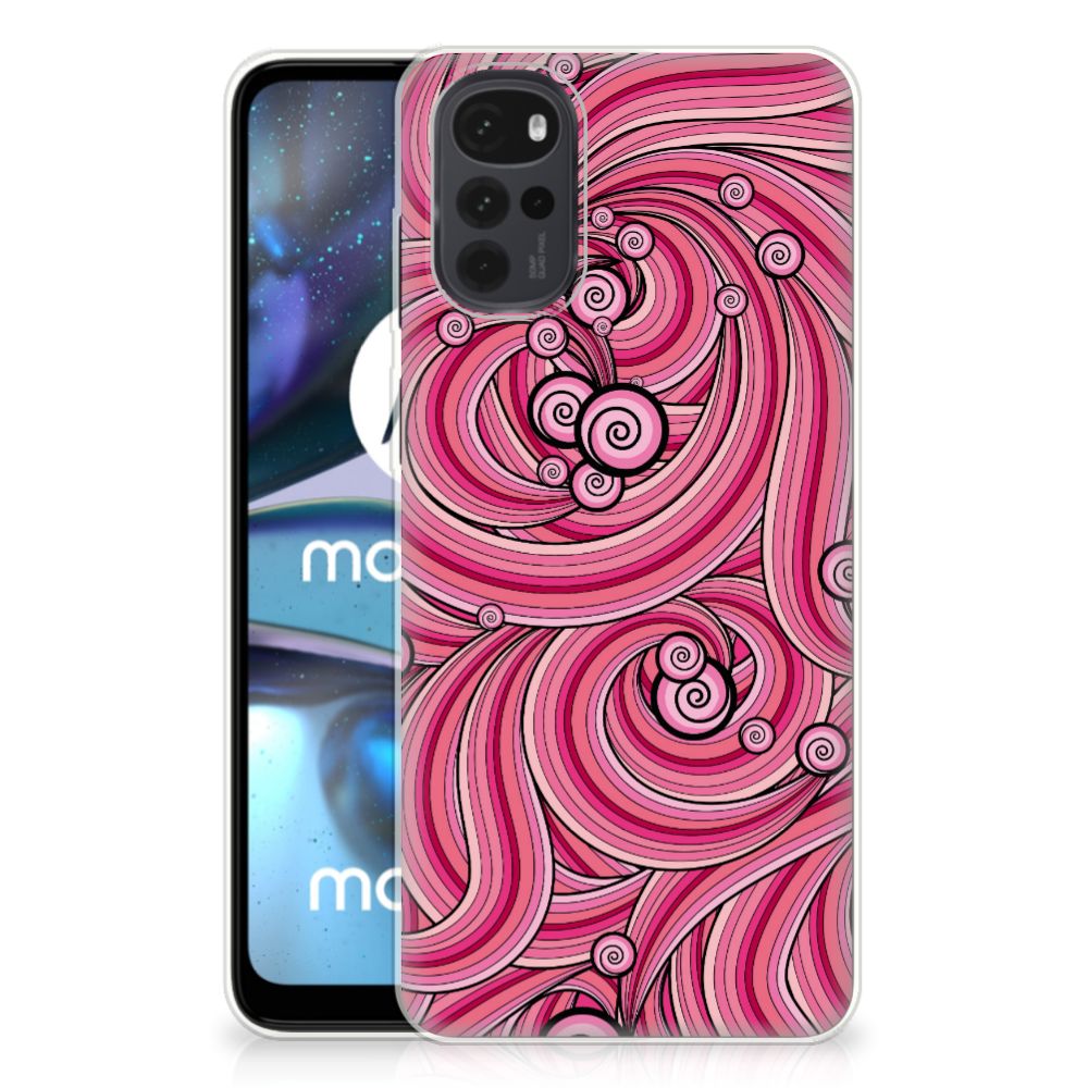 Motorola Moto G22 Hoesje maken Swirl Pink