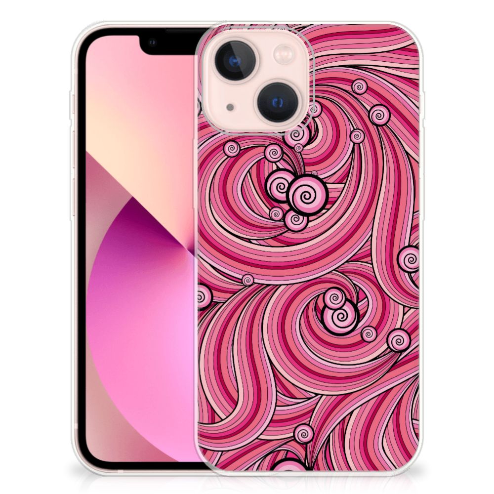 iPhone 13 mini Hoesje maken Swirl Pink