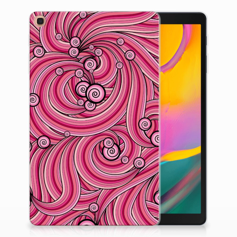 Samsung Galaxy Tab A 10.1 (2019) Uniek Tablethoesje Swirl Pink