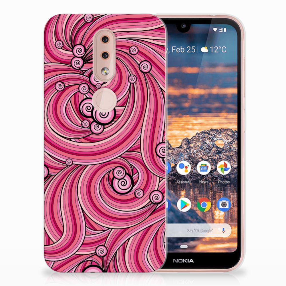 Nokia 4.2 Hoesje maken Swirl Pink
