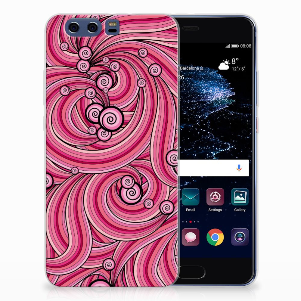 Huawei P10 Plus Hoesje maken Swirl Pink