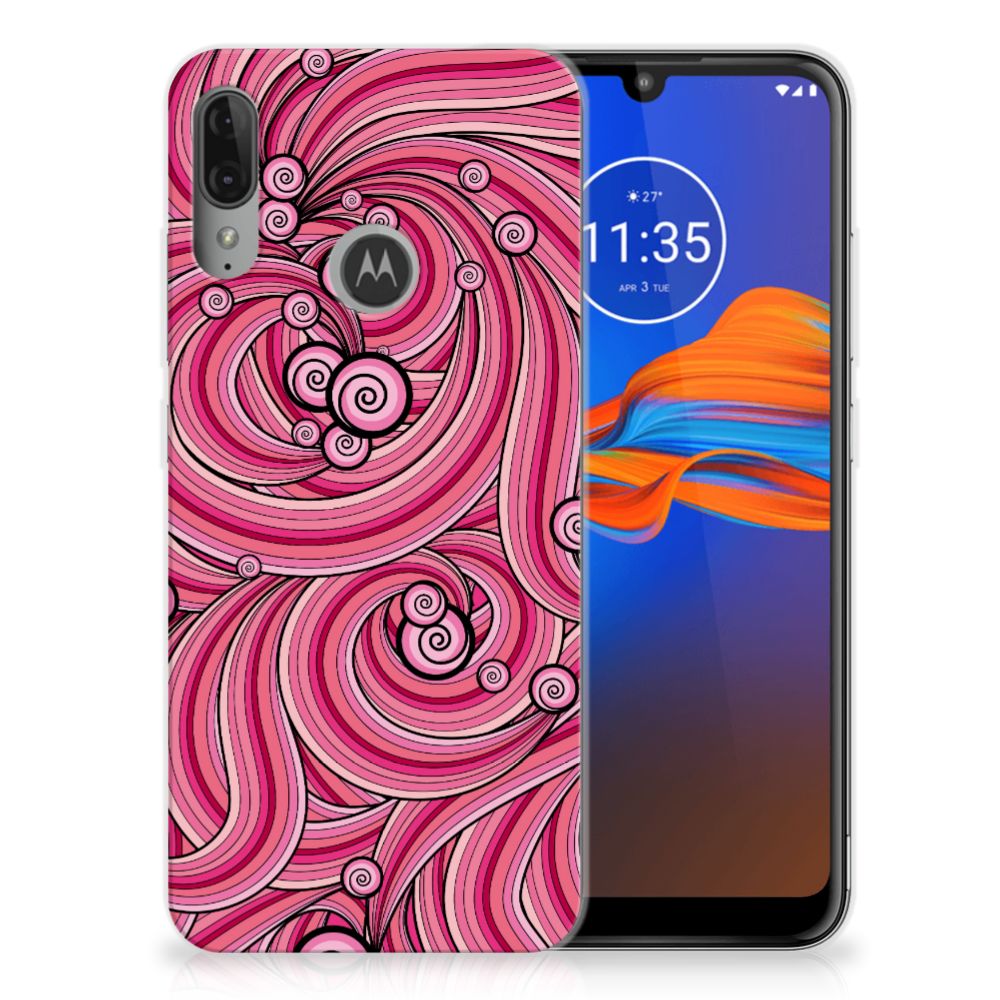 Motorola Moto E6 Plus Hoesje maken Swirl Pink