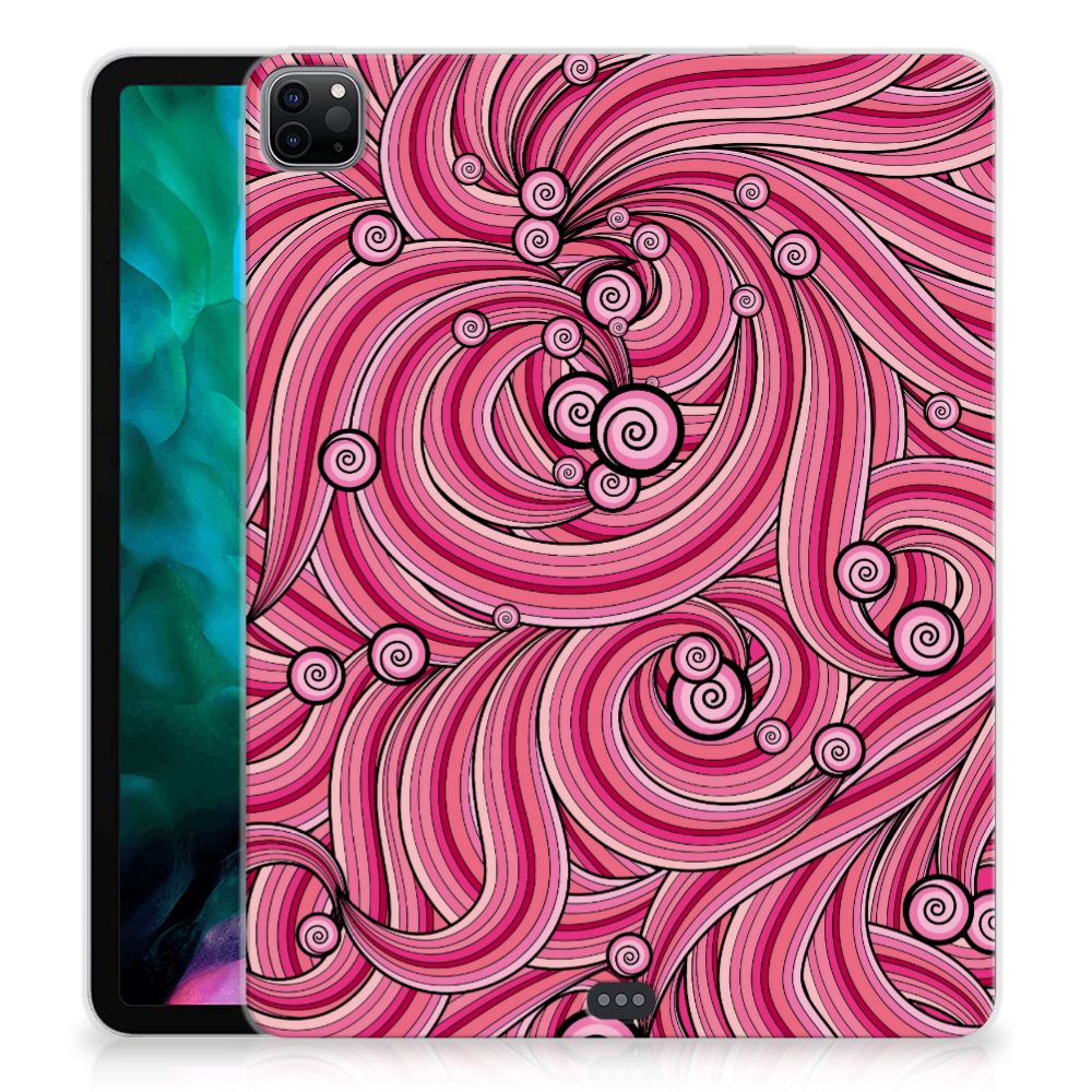 iPad Pro 12.9 (2020) | iPad Pro 12.9 (2021) Tablethoes Swirl Pink