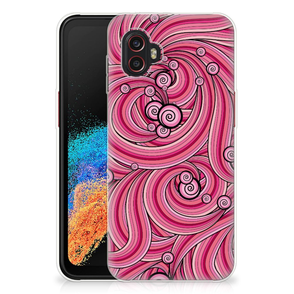 Samsung Galaxy Xcover 6 Pro Hoesje maken Swirl Pink