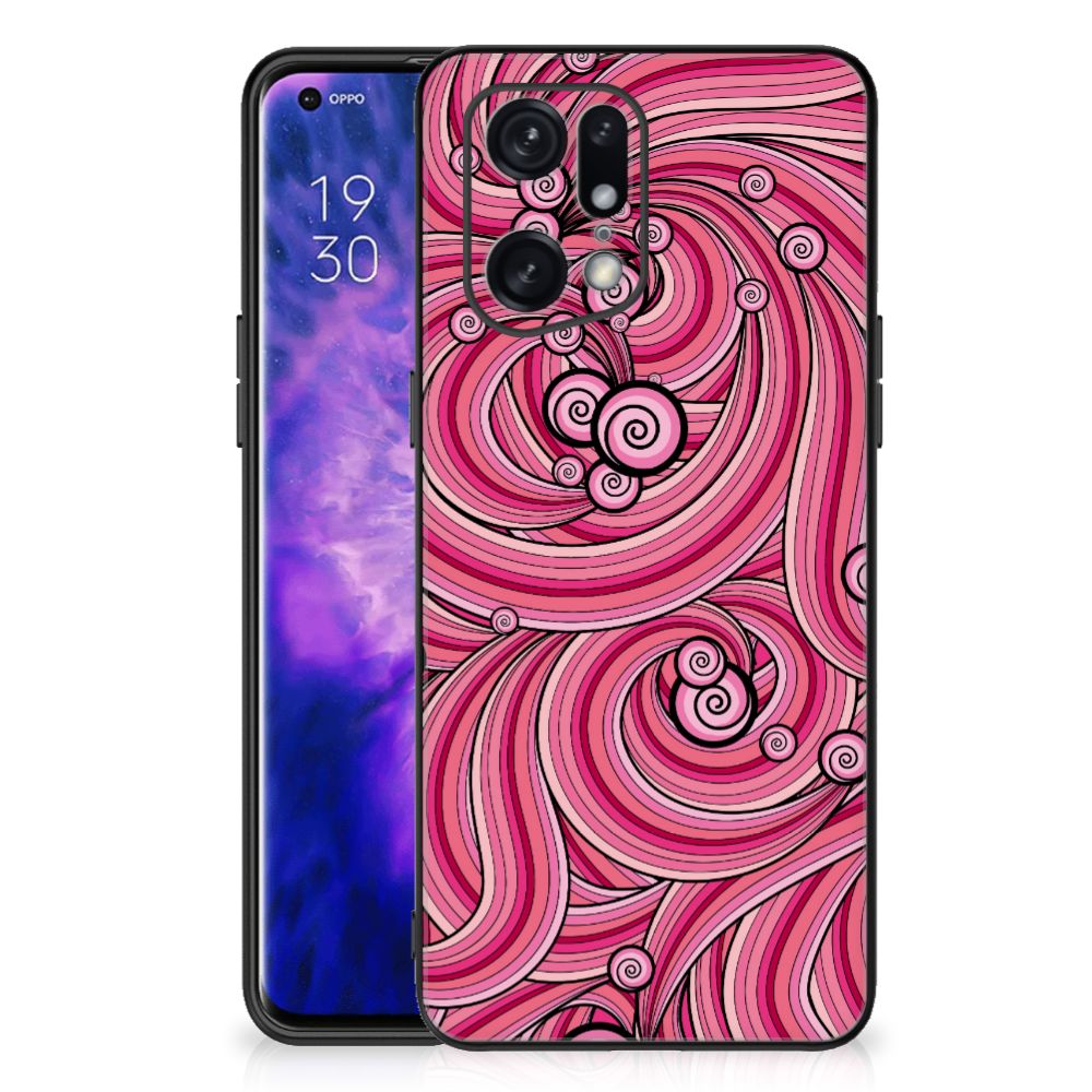OPPO Find X5 Pro Leuk Telefoonhoesje Swirl Pink