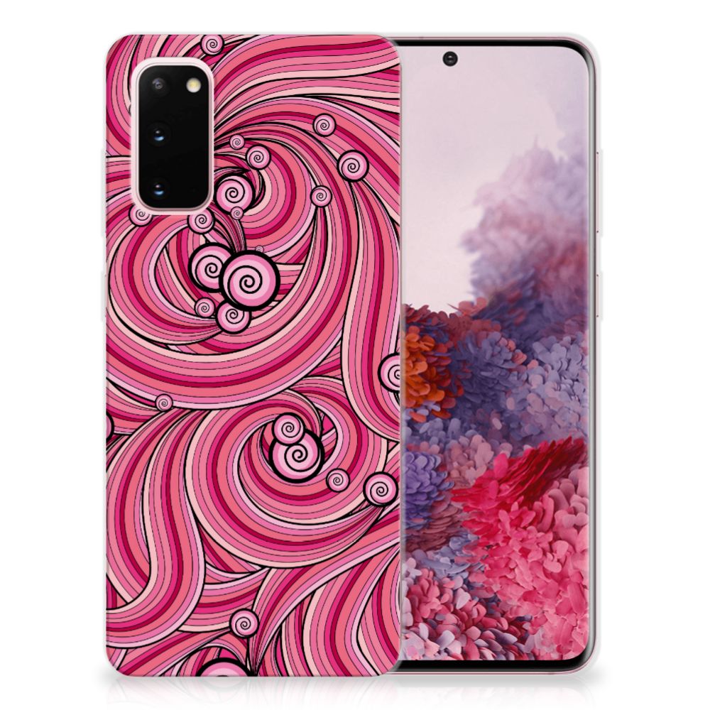 Samsung Galaxy S20 Hoesje maken Swirl Pink