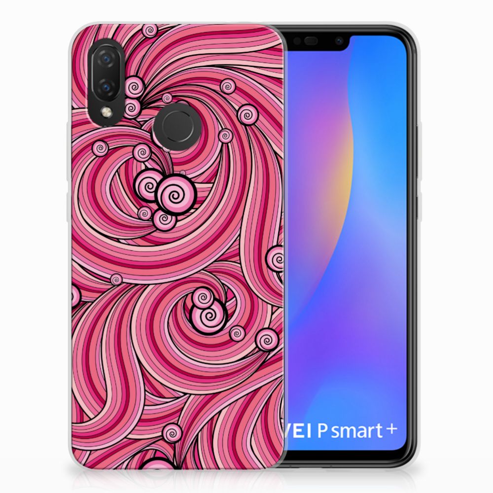 Huawei P Smart Plus Hoesje maken Swirl Pink