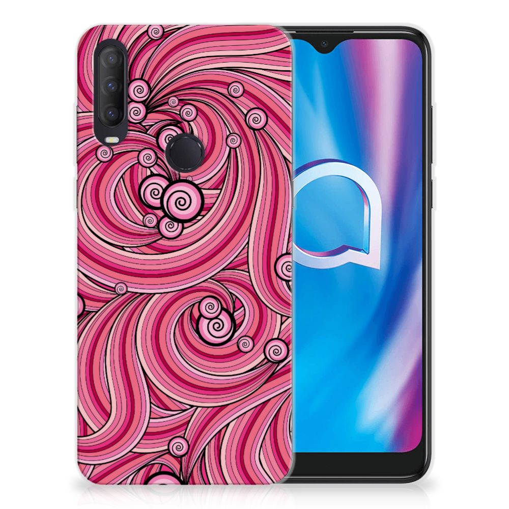 Alcatel 1S (2020) Hoesje maken Swirl Pink
