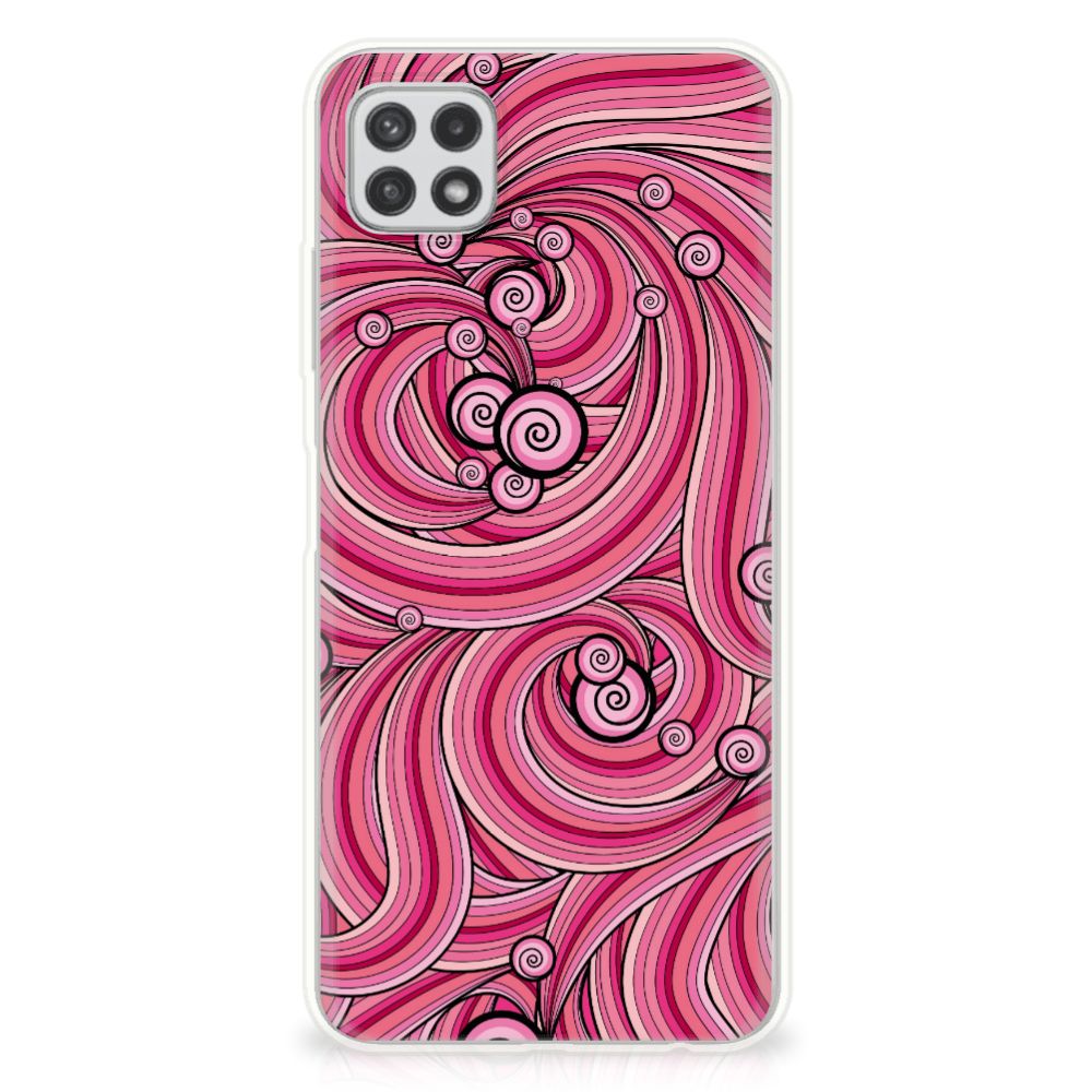 Samsung Galaxy A22 5G Hoesje maken Swirl Pink