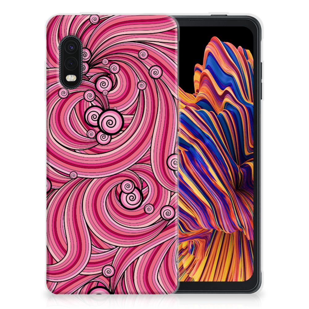 Samsung Xcover Pro Hoesje maken Swirl Pink