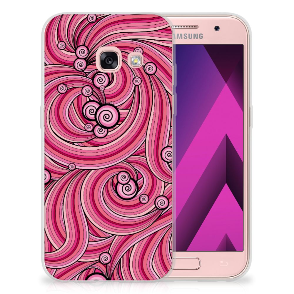 Samsung Galaxy A3 2017 Hoesje maken Swirl Pink
