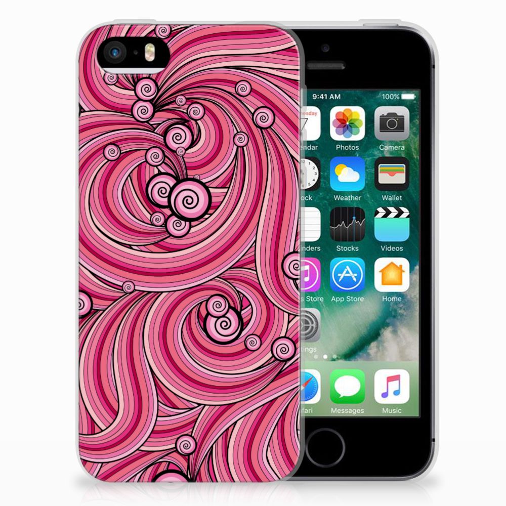 Apple iPhone SE | 5S Hoesje maken Swirl Pink