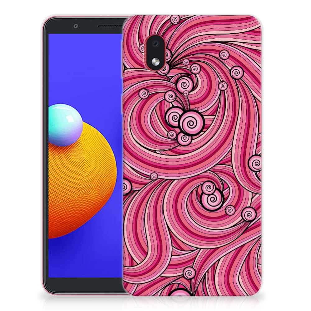 Samsung Galaxy A01 Core Hoesje maken Swirl Pink