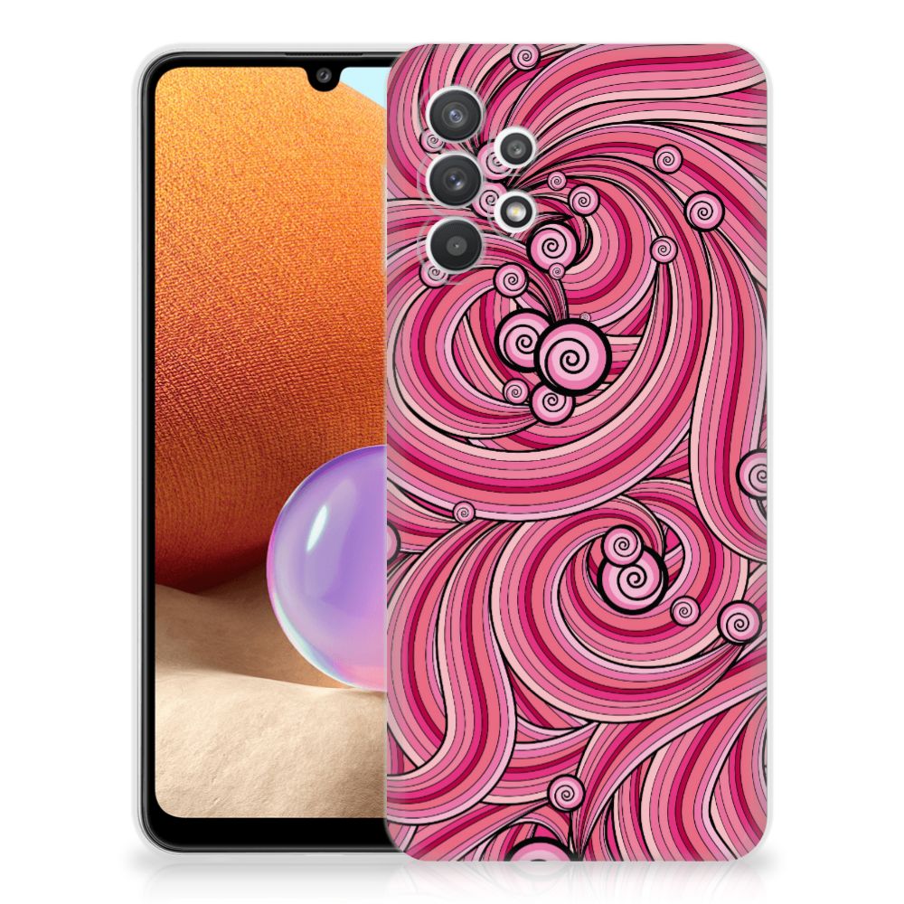 Samsung Galaxy A32 4G | A32 5G Enterprise Editie Hoesje maken Swirl Pink
