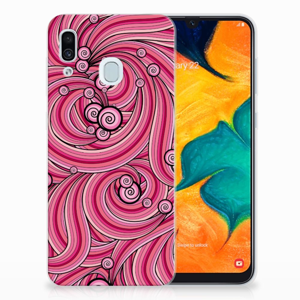 Samsung Galaxy A30 Hoesje maken Swirl Pink