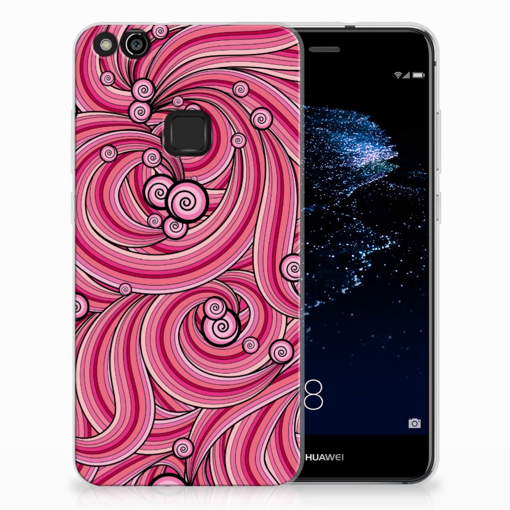 Huawei P10 Lite Hoesje maken Swirl Pink