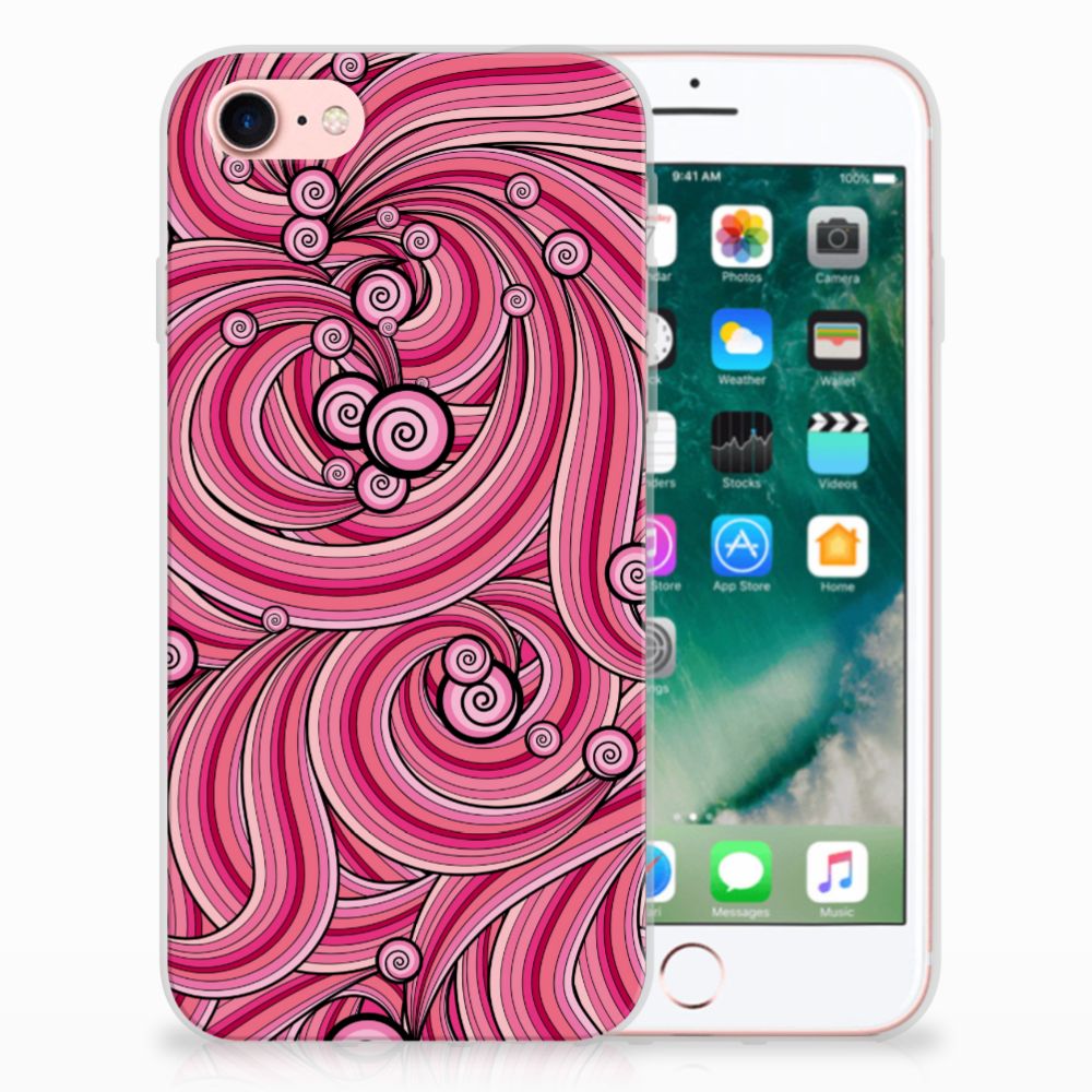 iPhone SE 2022 | SE 2020 | 8 | 7 Hoesje maken Swirl Pink