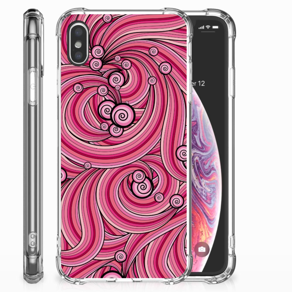 Apple iPhone Xs Max Back Cover Swirl Pink