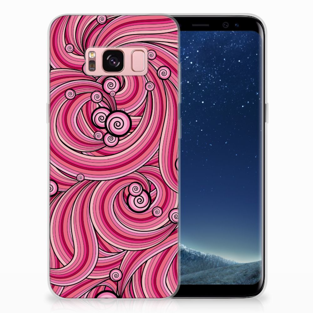 Samsung Galaxy S8 Hoesje maken Swirl Pink