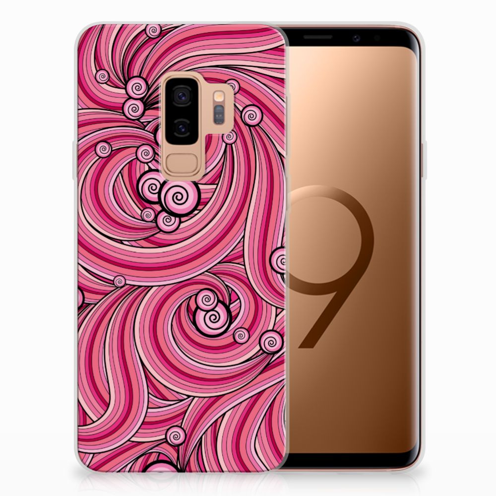 Samsung Galaxy S9 Plus Hoesje maken Swirl Pink