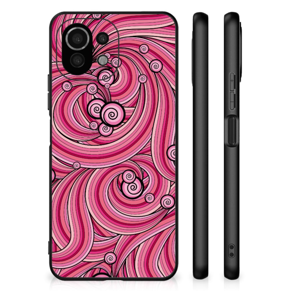 Xiaomi 11 Lite 5G NE | Mi 11 Lite Leuk Telefoonhoesje Swirl Pink