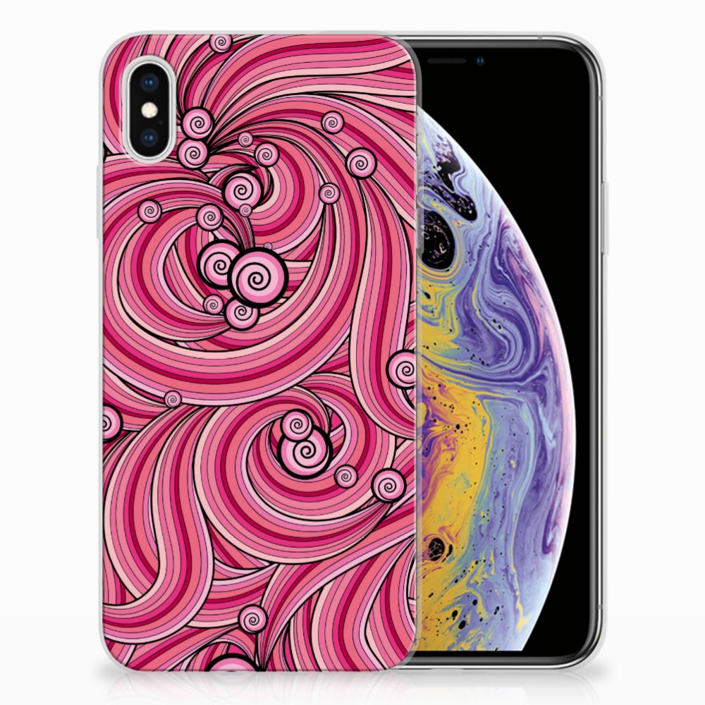 Apple iPhone Xs Max Hoesje maken Swirl Pink