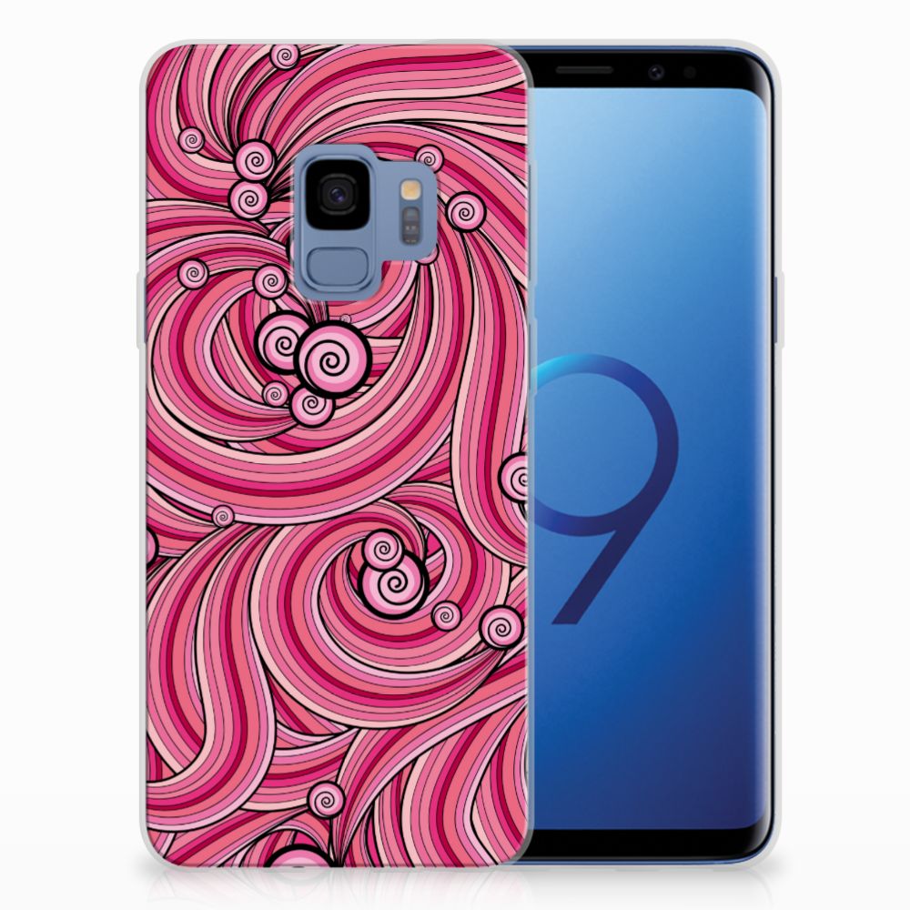 Samsung Galaxy S9 Hoesje maken Swirl Pink