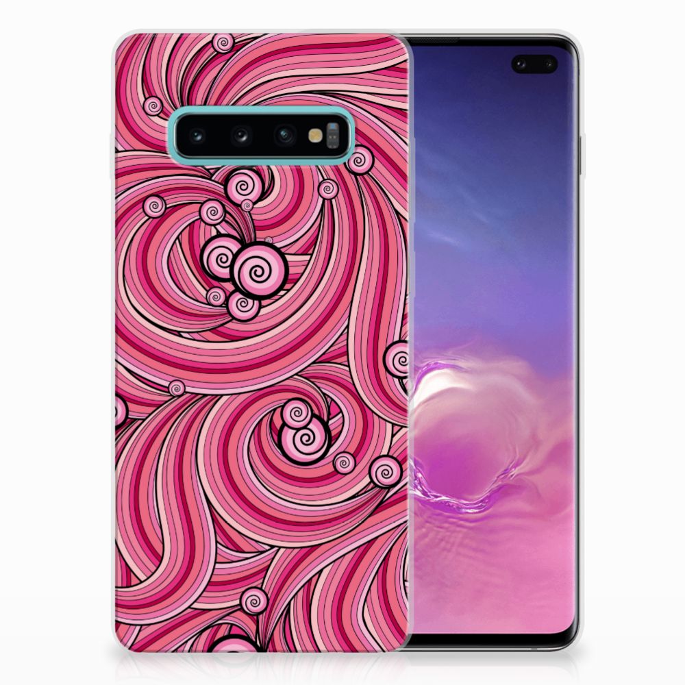 Samsung Galaxy S10 Plus Hoesje maken Swirl Pink